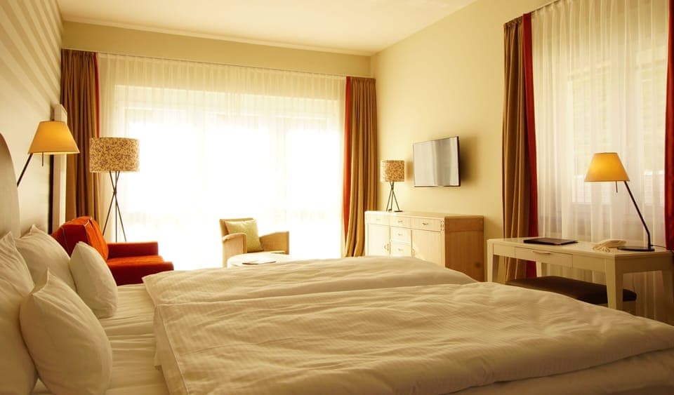 Superior Double Room | Hypo-allergenic bedding, in-room safe, desk, laptop workspace