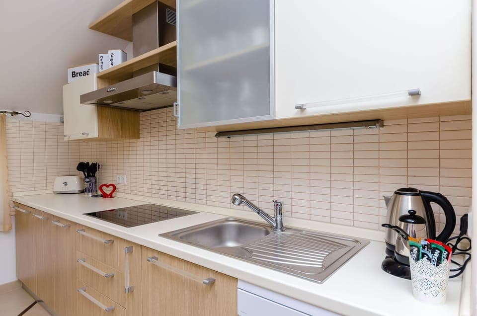 Apartment (A1) | Private kitchen | Fridge, oven, stovetop, dishwasher