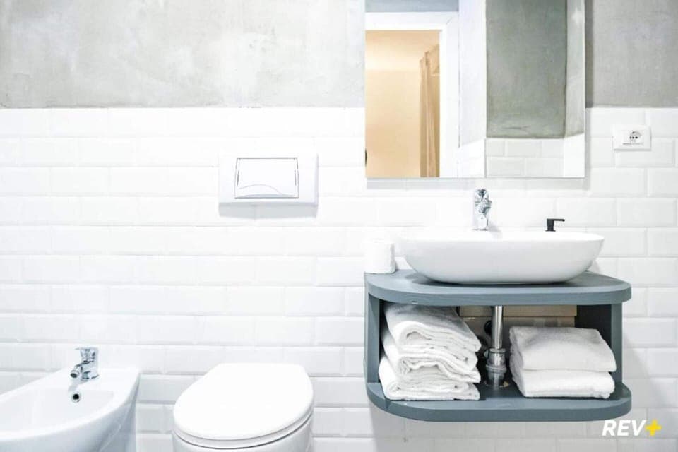 Shower, rainfall showerhead, hair dryer, bidet