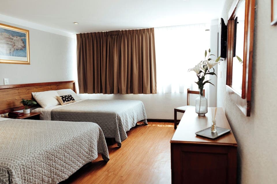 Double Room, 2 Double Beds (No air conditioning) | Premium bedding, down comforters, desk, laptop workspace