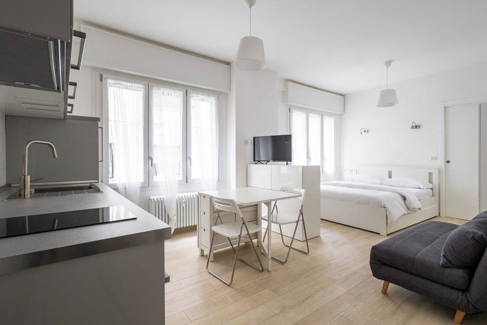 Apartment | Private kitchen | Electric kettle, freezer, dining tables