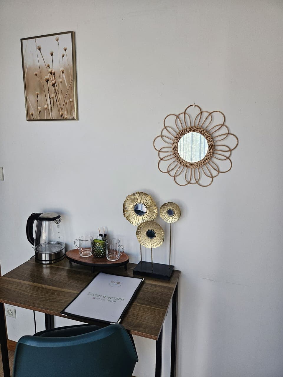 Family Quadruple Room, Garden View | Desk, laptop workspace, free WiFi