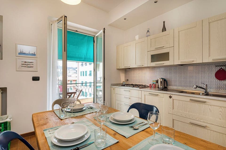 Apartment | Private kitchen | Full-size fridge, microwave, oven, stovetop