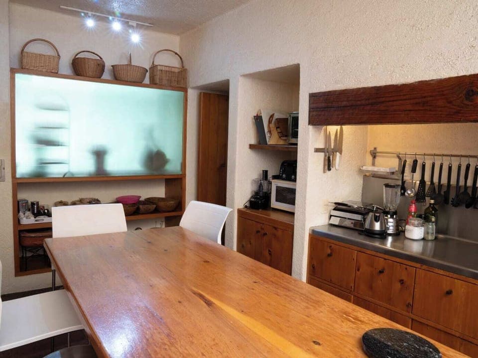 Shared fridge, microwave, coffee/tea maker