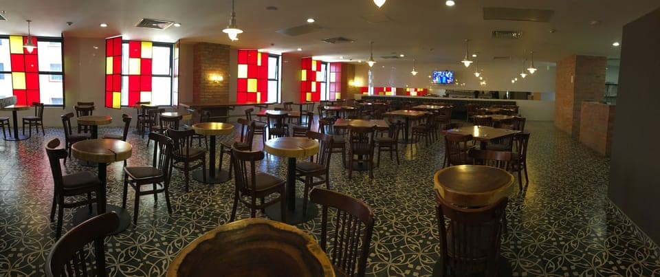 Breakfast, lunch, dinner served; international cuisine 