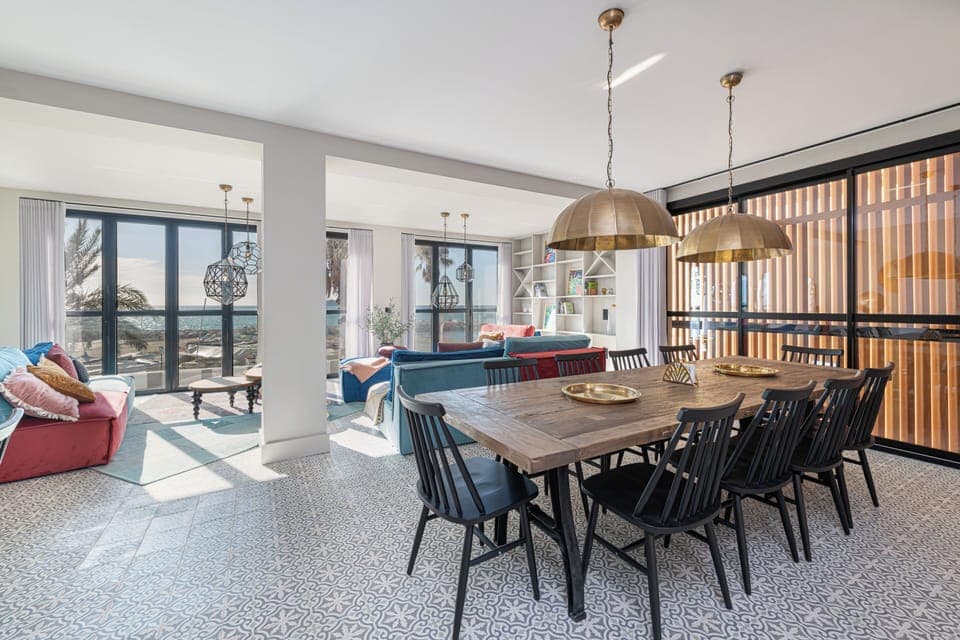 Deluxe House, Sea View | Living area | 50-inch LCD TV with cable channels