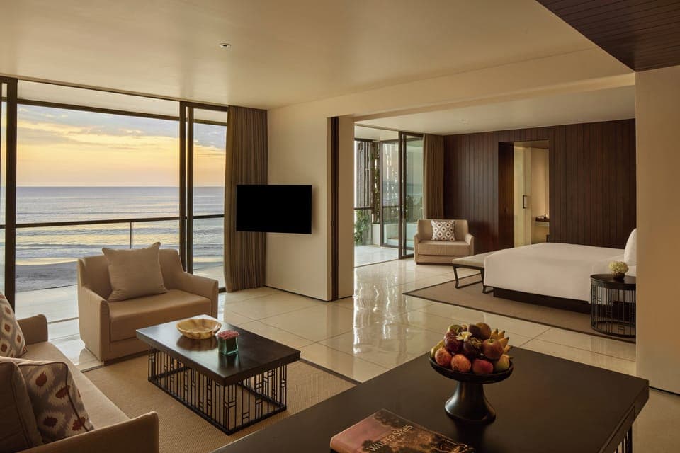 Suite (Seminyak) | Living area | 42-inch LED TV with cable channels, TV