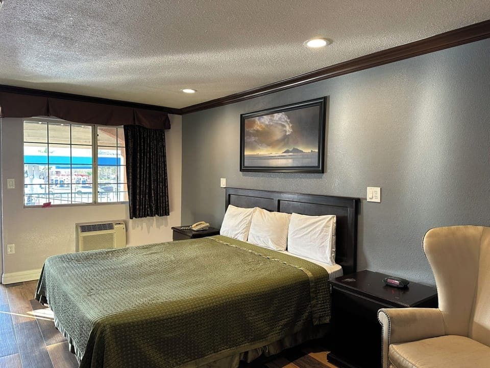 Standard Single Room, 1 King Bed, Non Smoking | Desk, laptop workspace, blackout drapes, iron/ironing board