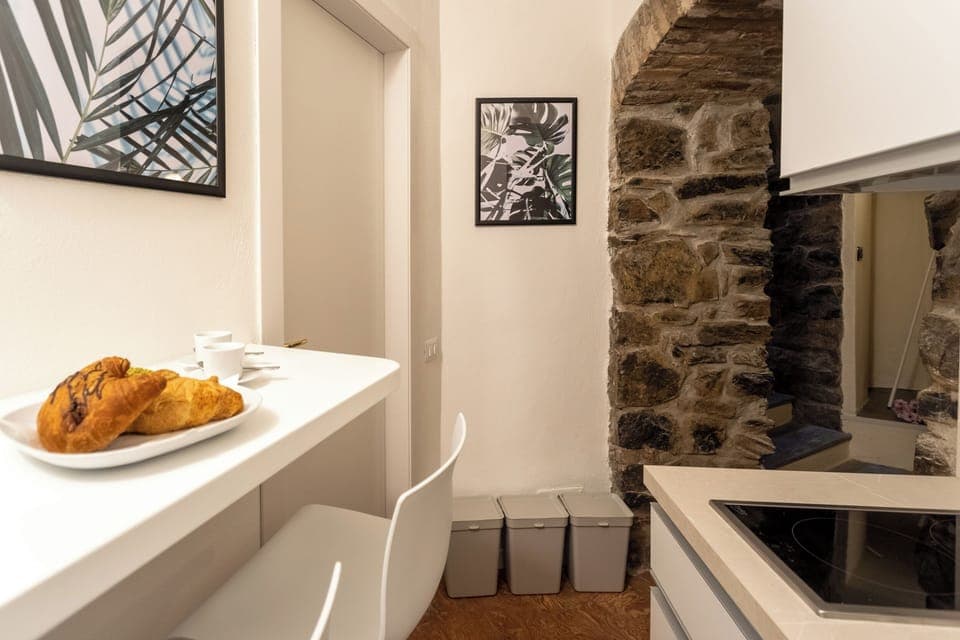 Apartment (1 Bedroom) | Private kitchen | Microwave, espresso maker, electric kettle, highchair