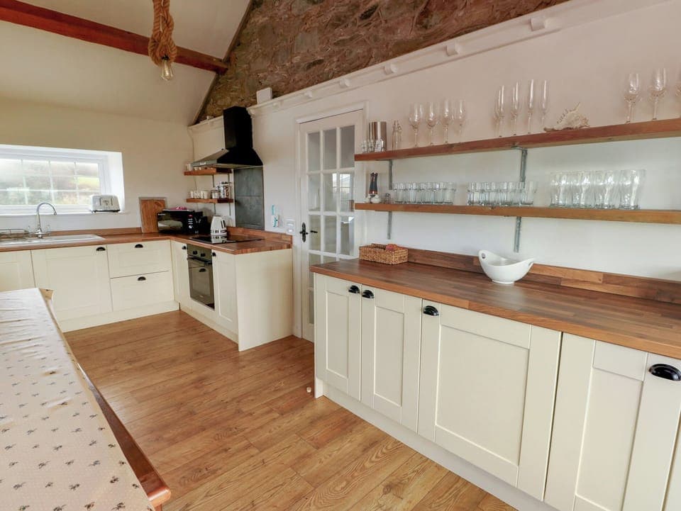 Fridge, dishwasher, electric kettle, toaster