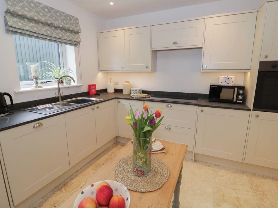 Fridge, dishwasher, electric kettle, toaster