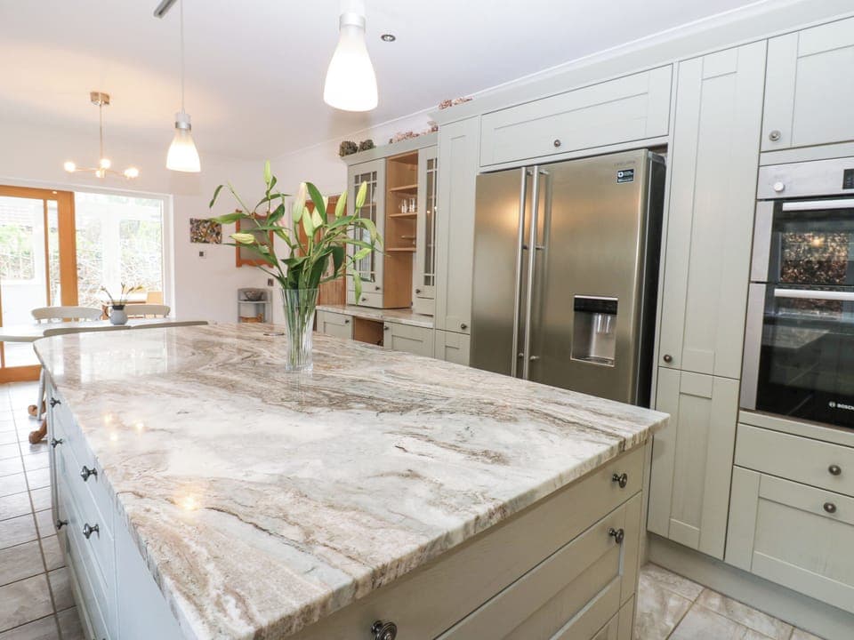 Fridge, dishwasher, electric kettle, toaster