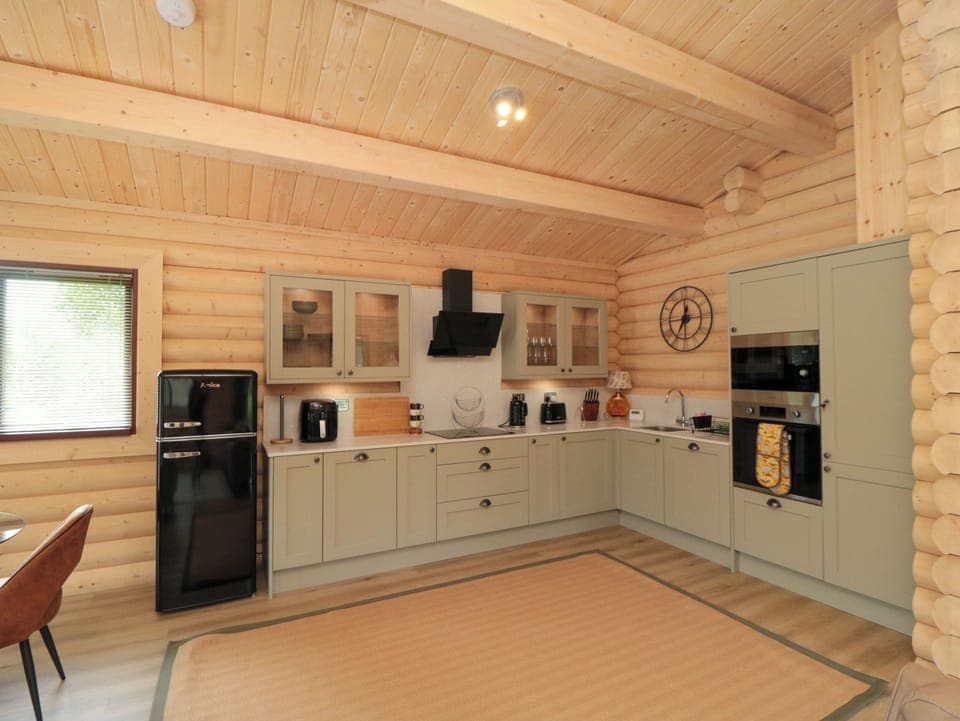 Fridge, dishwasher, electric kettle, toaster