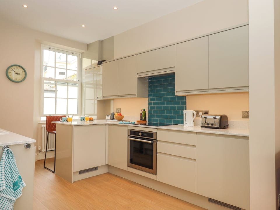 Fridge, dishwasher, electric kettle, toaster