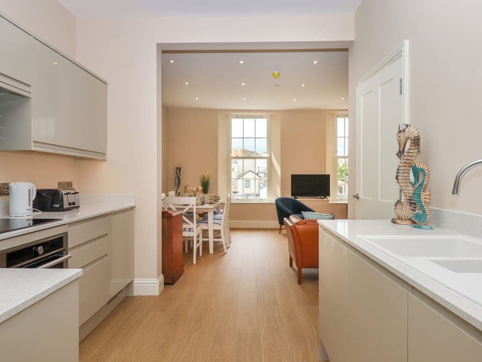 Fridge, dishwasher, electric kettle, toaster