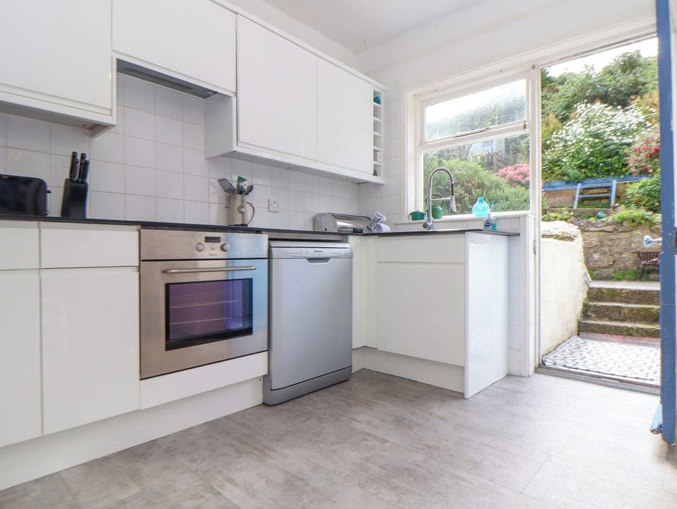 Fridge, dishwasher, electric kettle, toaster