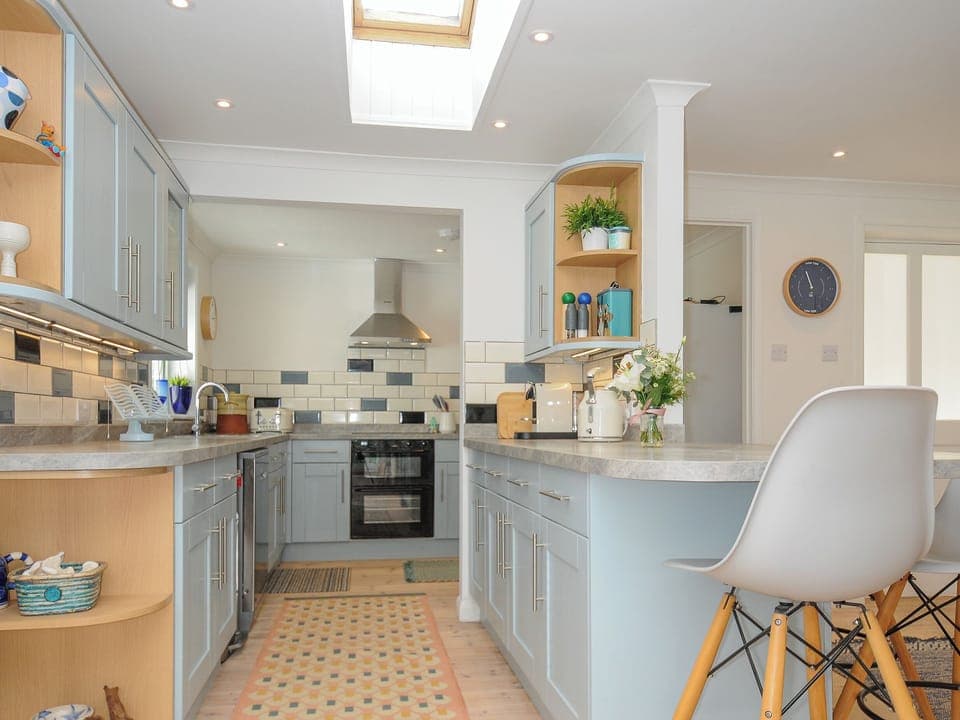 Fridge, dishwasher, electric kettle, toaster