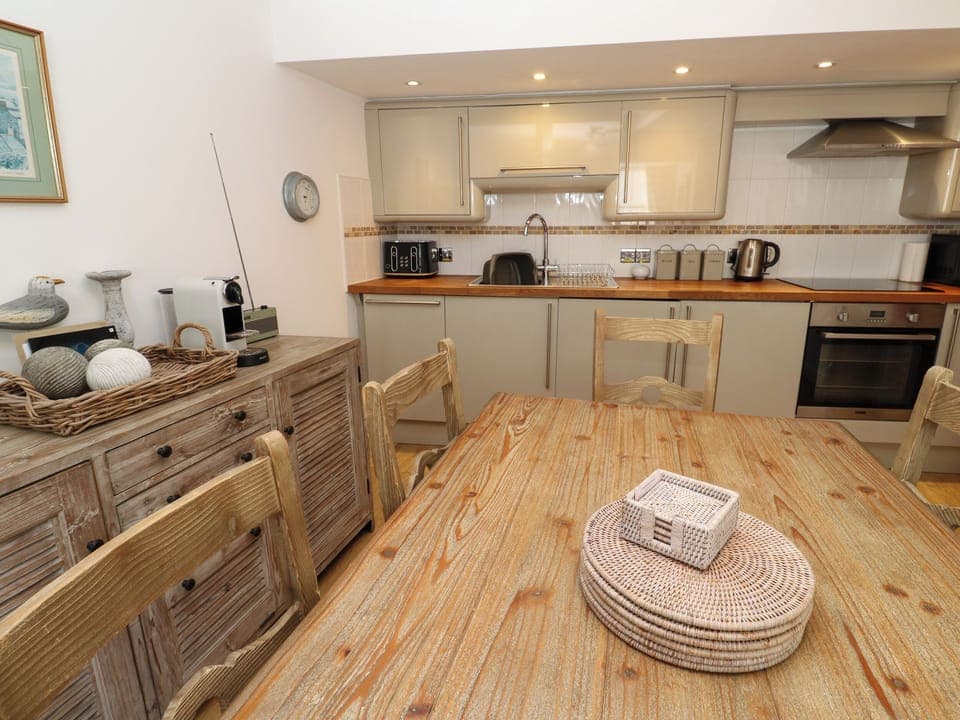 Fridge, dishwasher, electric kettle, toaster