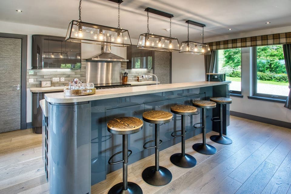 Fridge, dishwasher, electric kettle, toaster