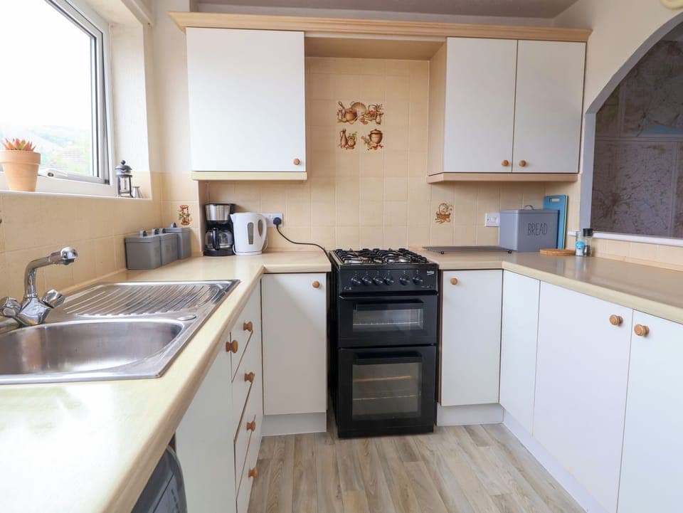 Fridge, dishwasher, electric kettle, cookware/dishes/utensils