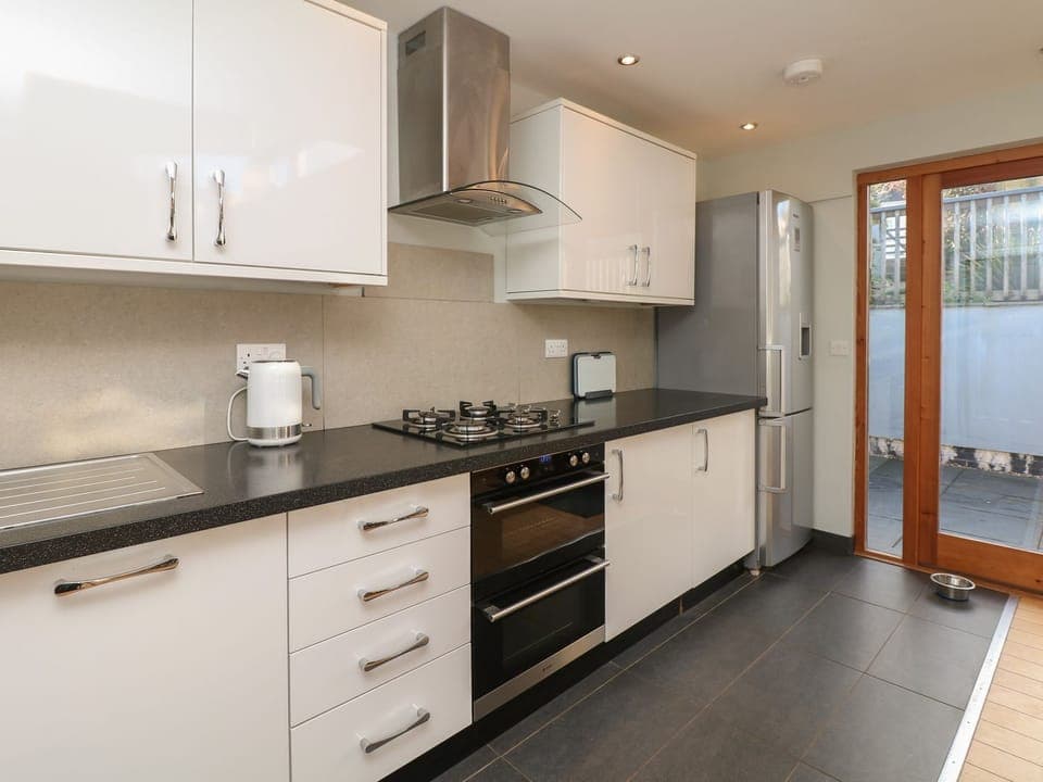 Fridge, dishwasher, electric kettle, toaster