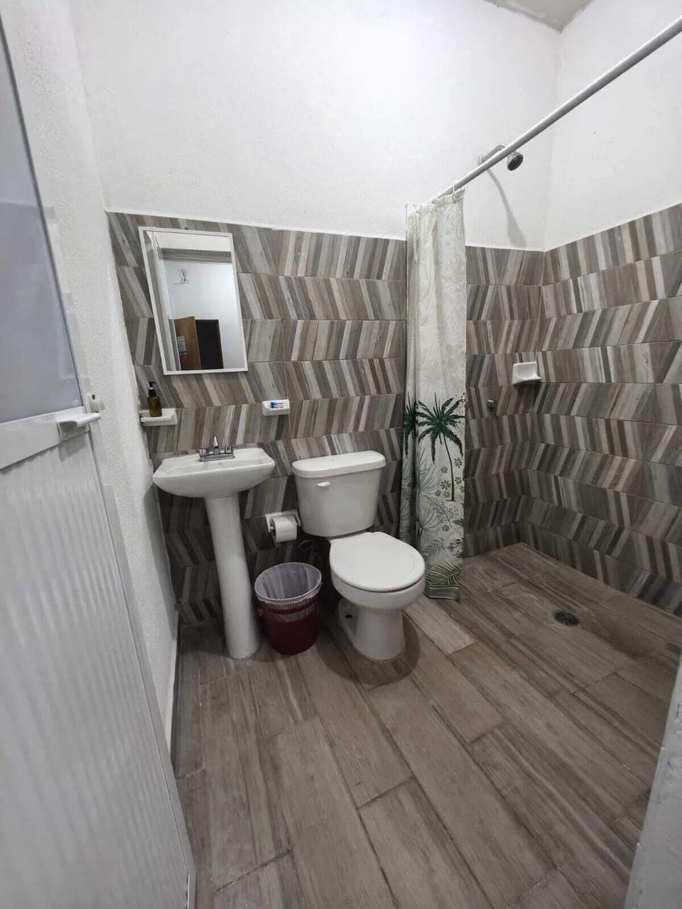 Habitación 1 | Bathroom | Shower, towels, soap, toilet paper