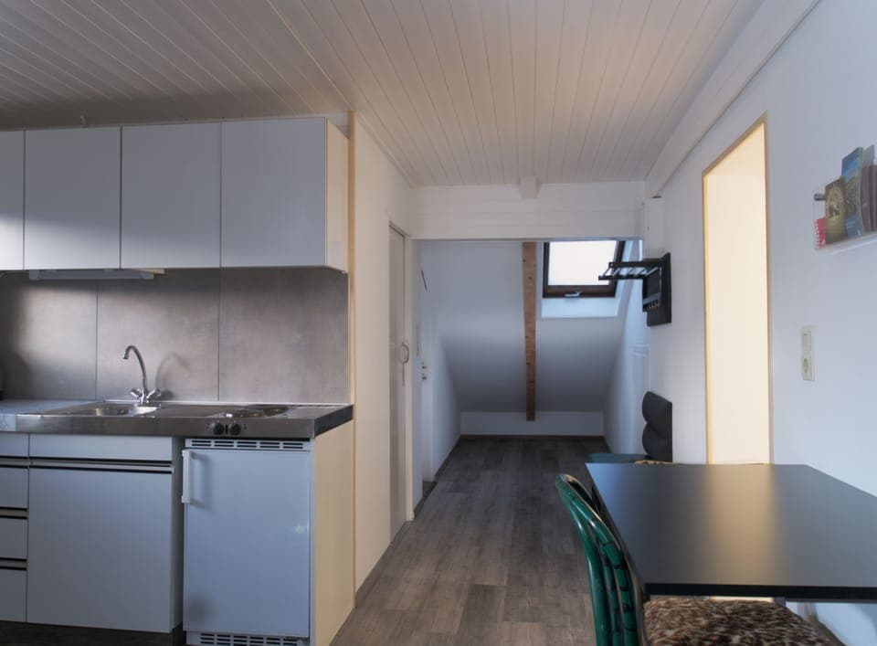 Apartment | Private kitchen | Fridge, microwave, oven, stovetop