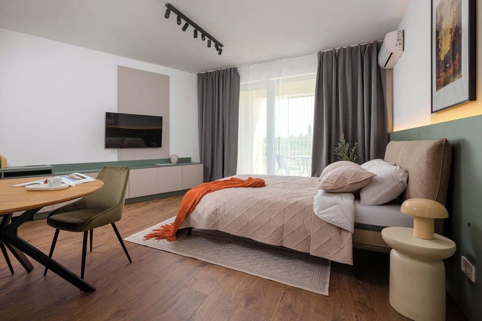 Superior Apartment, Balcony, City View | 1 bedroom, desk, laptop workspace, blackout drapes