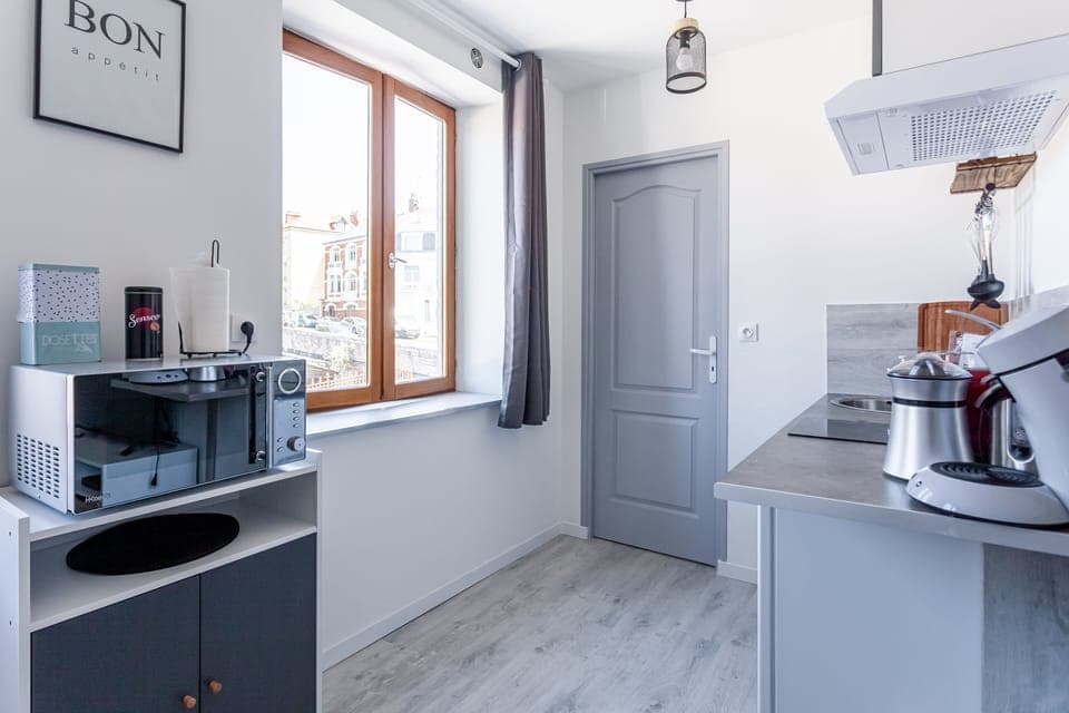 Family Apartment, 1 Double Bed with Sofa bed, Kitchenette, City View | Private kitchen | Mini-fridge, microwave, stovetop, highchair