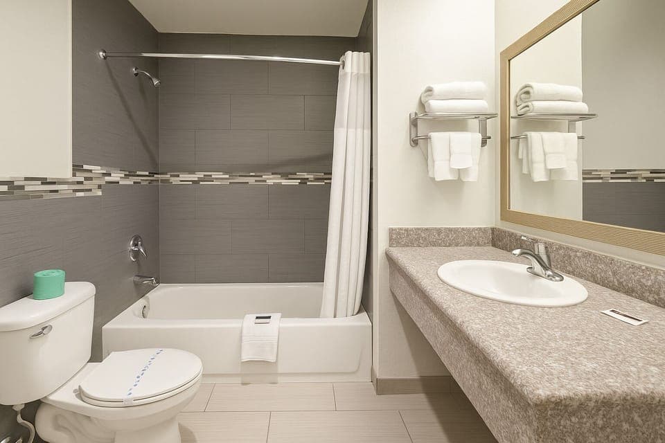 Comfort Suite | Bathroom | Towels, soap, shampoo, toilet paper