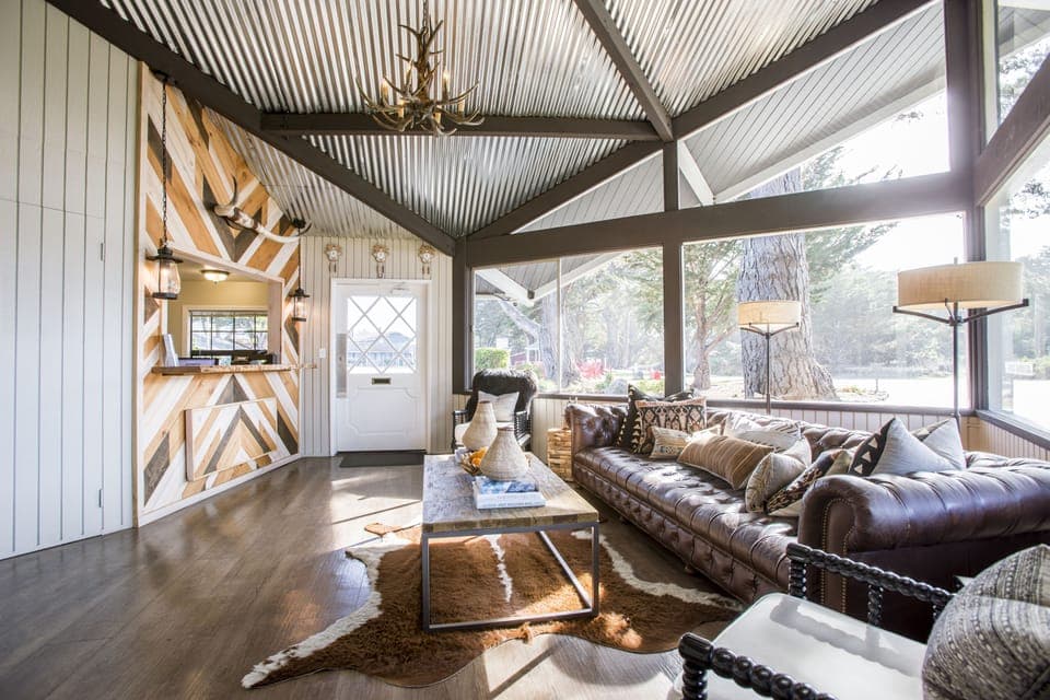 50-inch flat-screen TV with cable channels