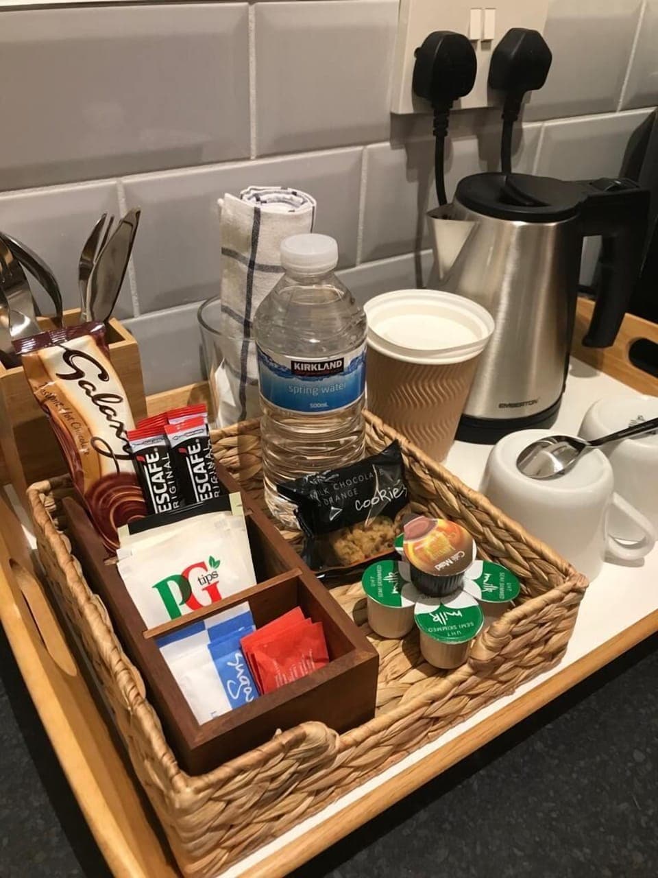 Desk, laptop workspace, blackout drapes, soundproofing