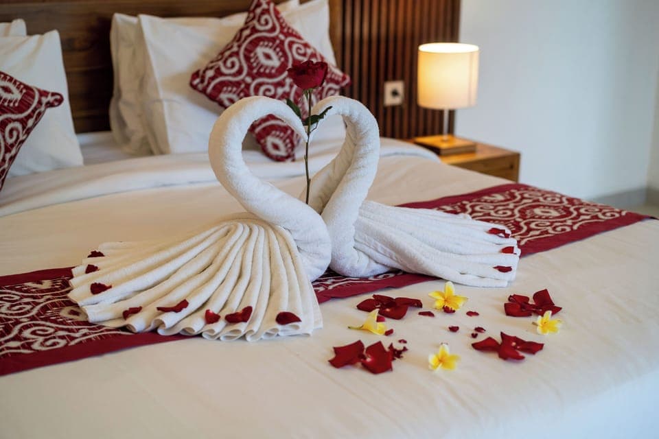 Honeymoon Villa, Pool View | Desk, laptop workspace, free WiFi