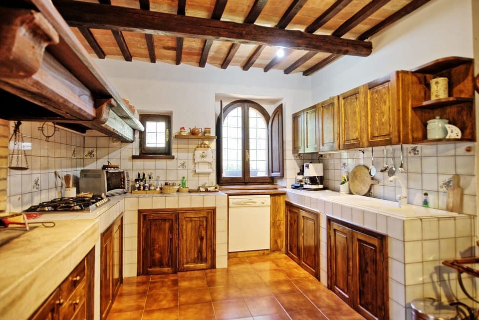 Panoramic Villa, 3 Bedrooms (Casale Giulio) | Private kitchen | Full-size fridge, microwave, stovetop, dishwasher