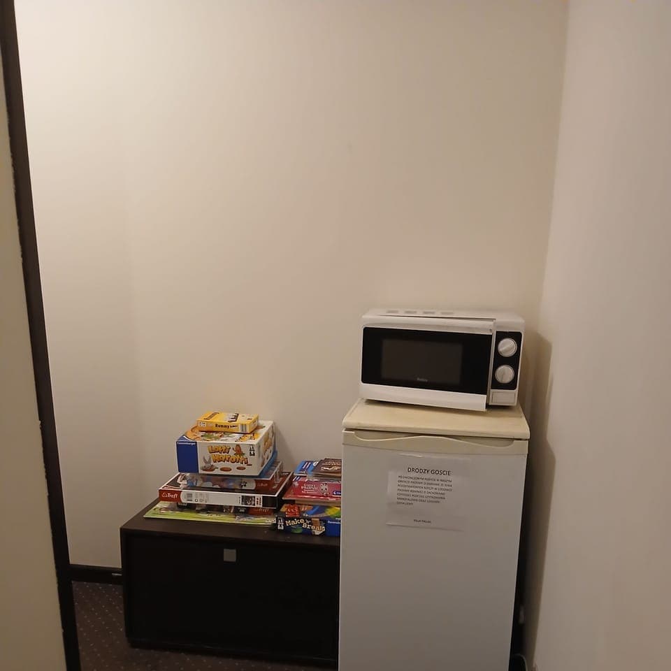 Shared fridge, microwave, electric kettle