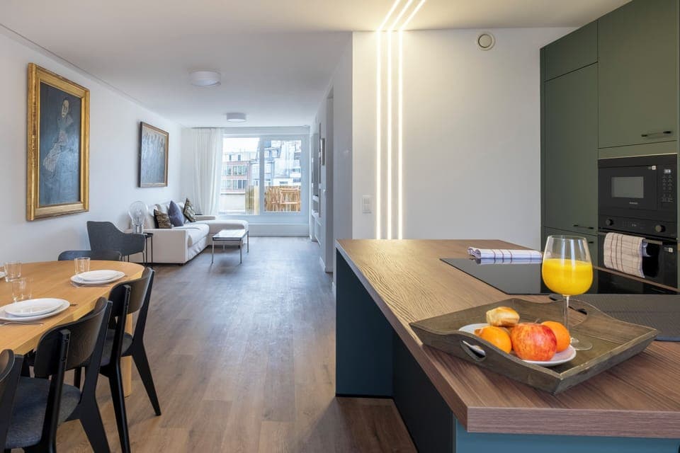 Comfort Apartment, City View | Private kitchen
