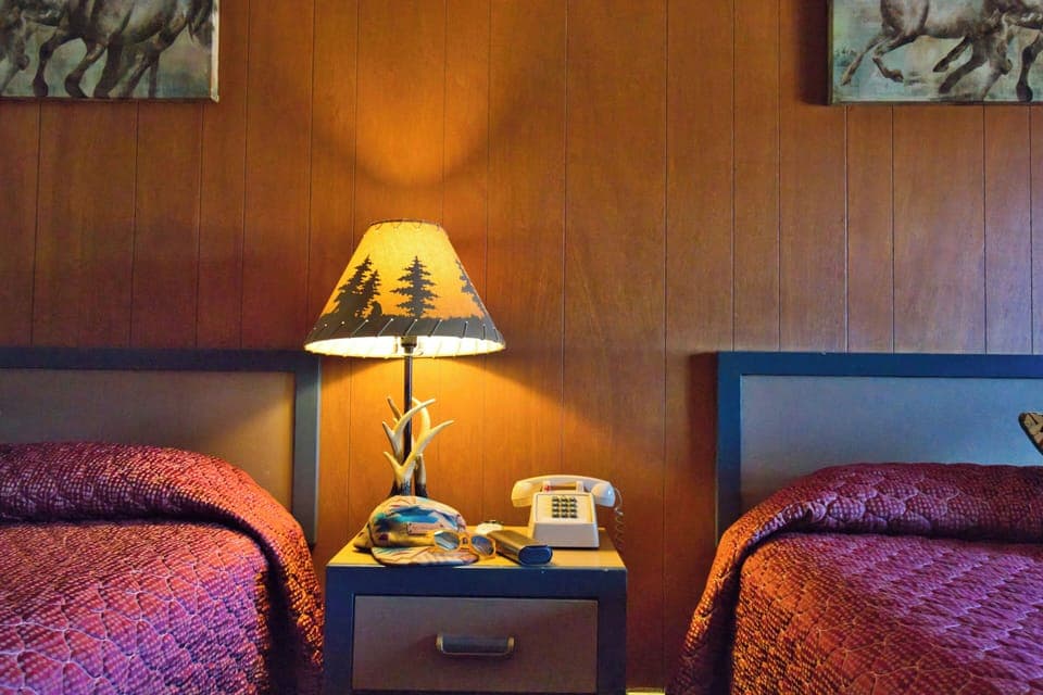Laptop workspace, free WiFi, bed sheets