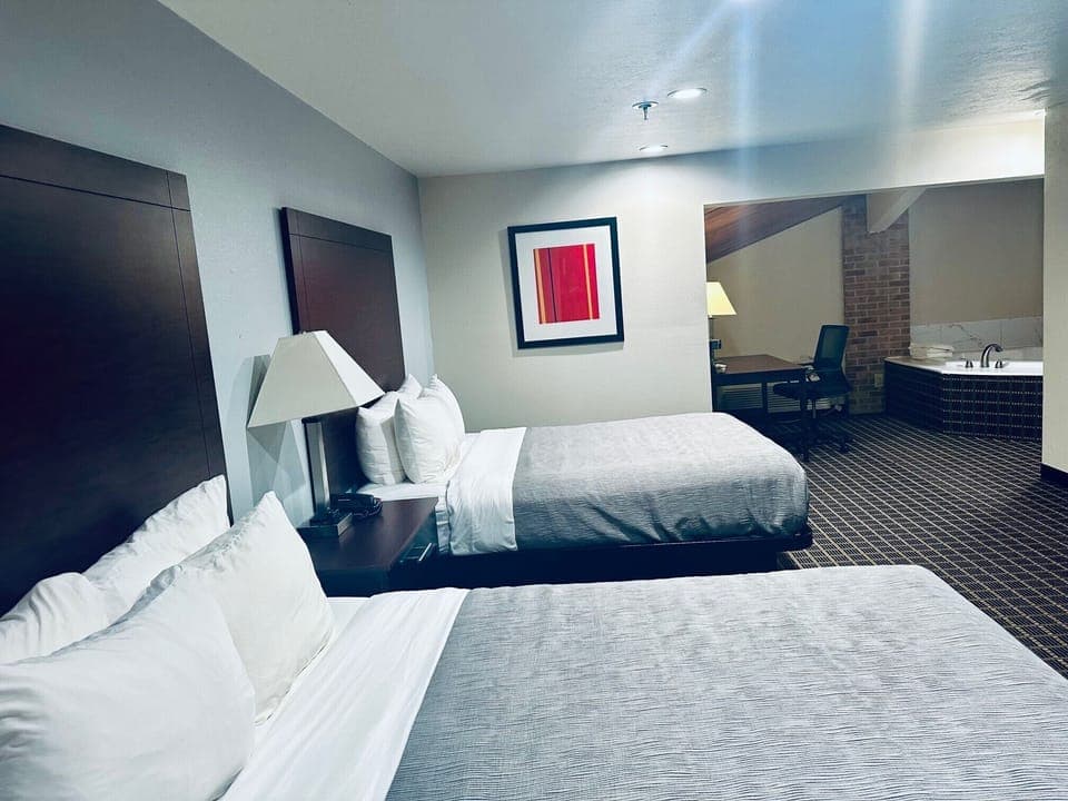 Suite, 2 Queen Beds, Non Smoking (Upgrade) | Desk, iron/ironing board, free WiFi, bed sheets