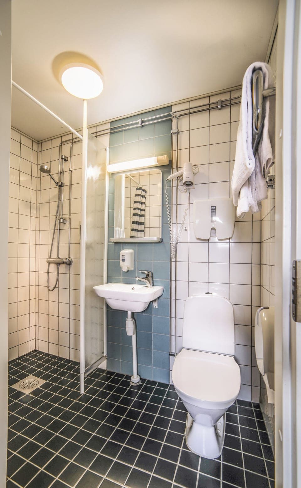 Single Room | Bathroom | Shower, hair dryer, towels, soap
