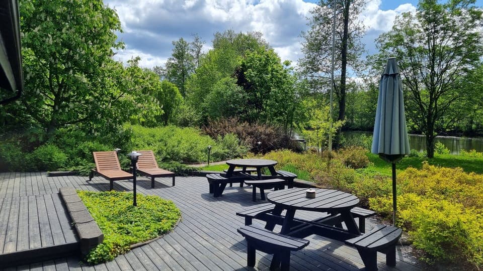 Villa, 4 Bedrooms, Sauna, River View | Terrace/patio