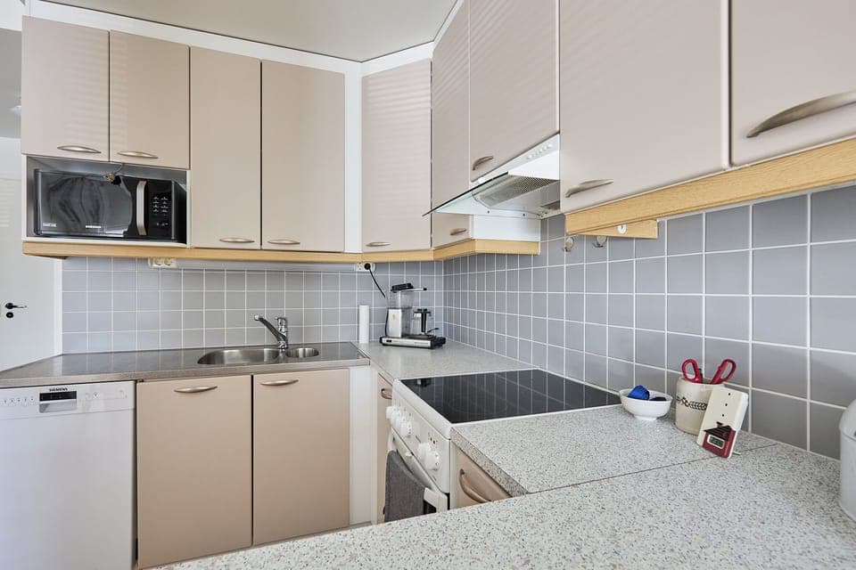 Standard Apartment, Courtyard View | Private kitchen | Full-size fridge, microwave, oven, stovetop