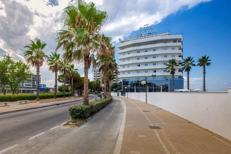 Outdoor banquet area