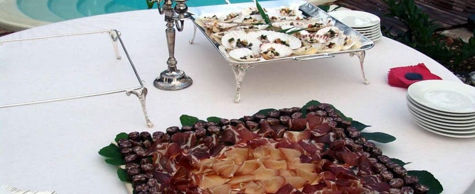 Dinner served, local cuisine