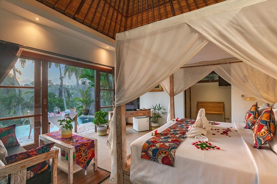 Honeymoon Villa, Private Pool | Premium bedding, minibar, in-room safe, desk