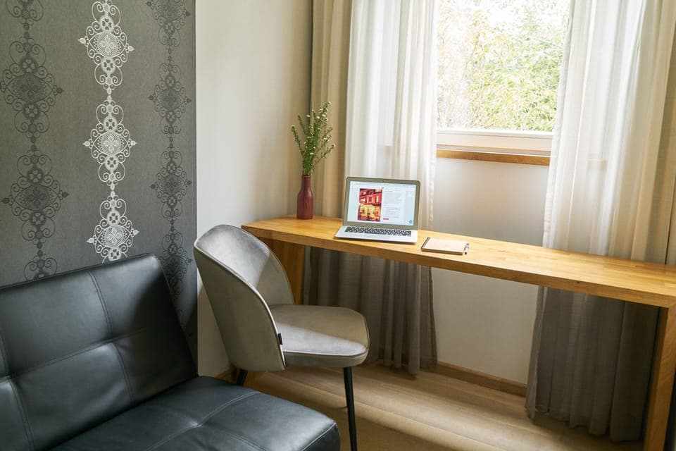 Deluxe Double Room, 1 Queen Bed, Terrace (Ground Floor) | Down comforters, in-room safe, desk, soundproofing