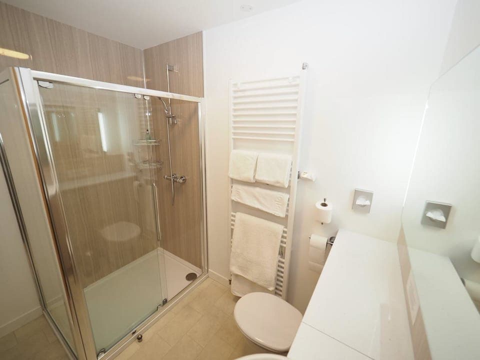 Free toiletries, hair dryer, towels