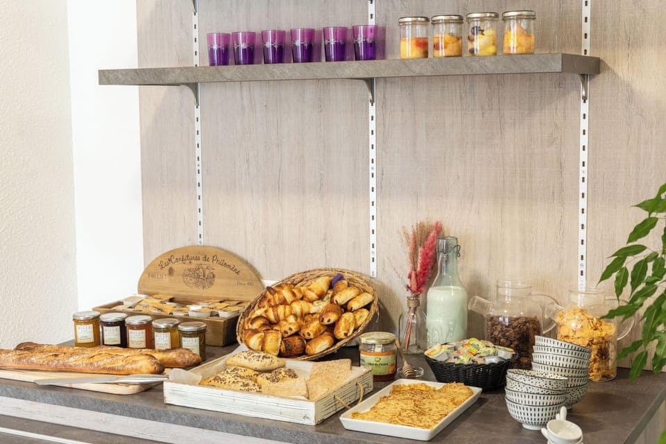 Daily buffet breakfast (EUR 8 per person)