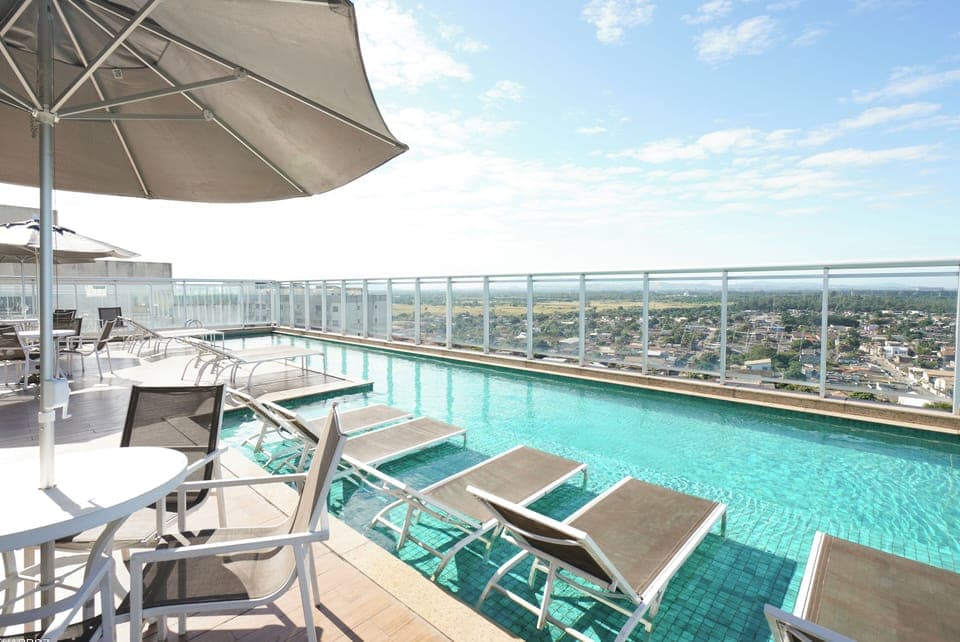 Outdoor pool, open 8:00 AM to 8:00 PM, pool umbrellas, sun loungers