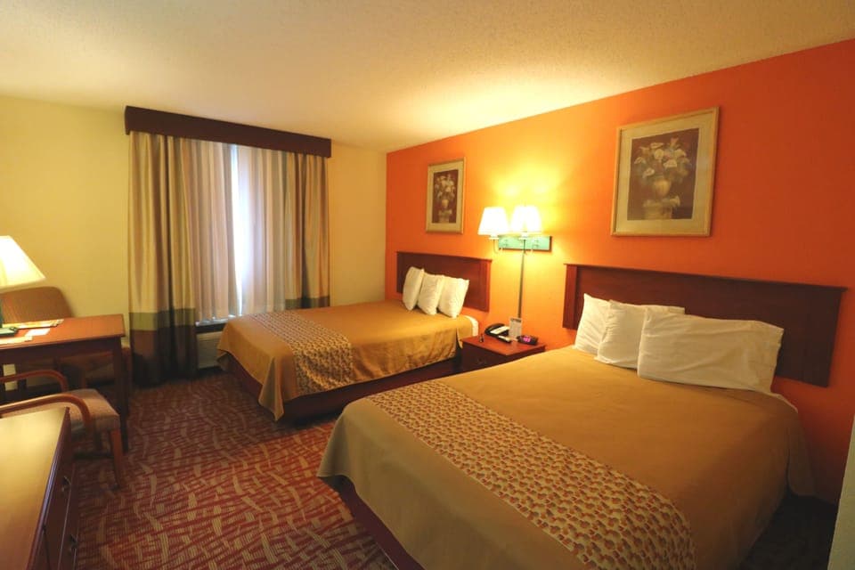 Desk, blackout drapes, iron/ironing board, free WiFi