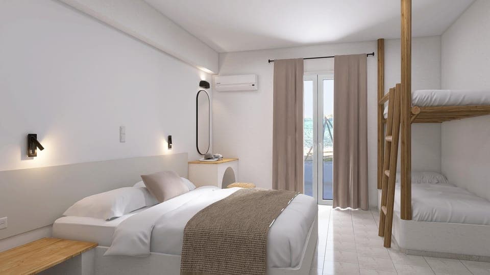 Family Room, Balcony, Sea View | Soundproofing, free WiFi